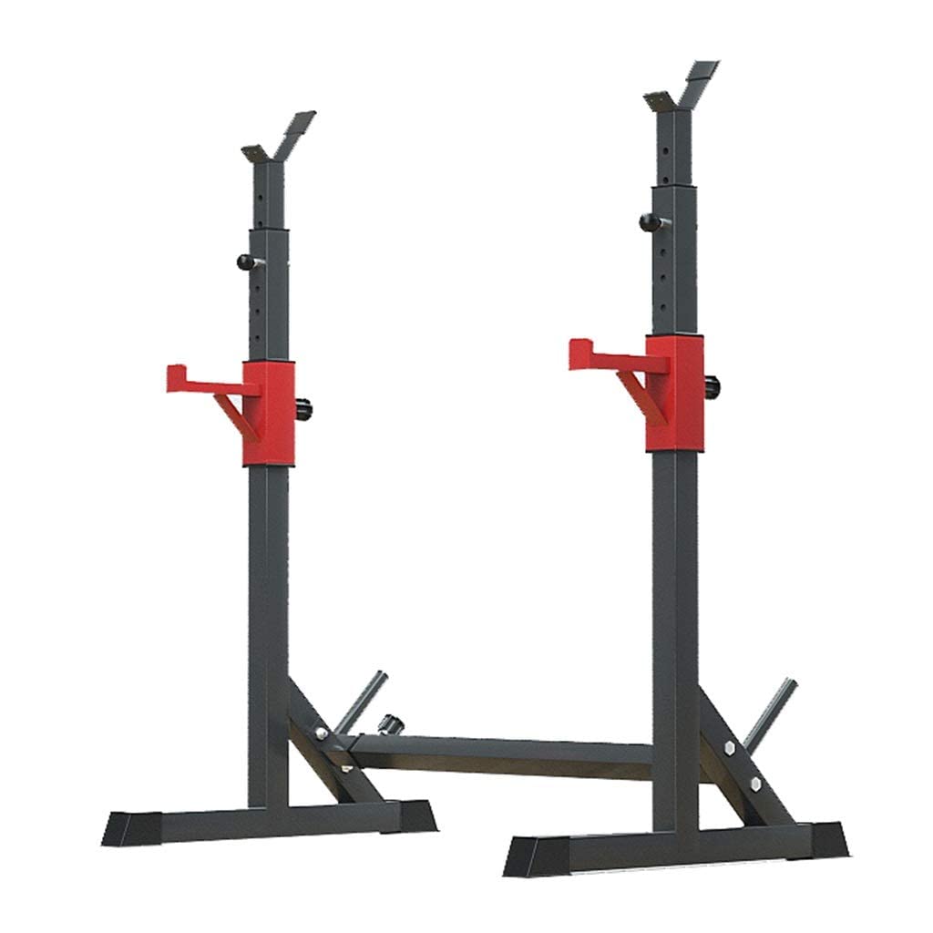 OTQEFTN Barbell Rack Squat Rack Bench Press Fitness Machine Home Men's Squat Rack Bench Press Adjustable Height Squat Rack
