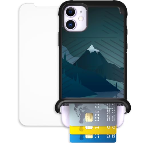 Scooch for iPhone 11 Wallet Case Card Holder, Wingmate, Midnight Ridge