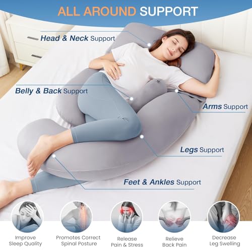 Sasttie Pregnancy Pillows For Sleeping, Cooling Maternity Pillow thumb #2