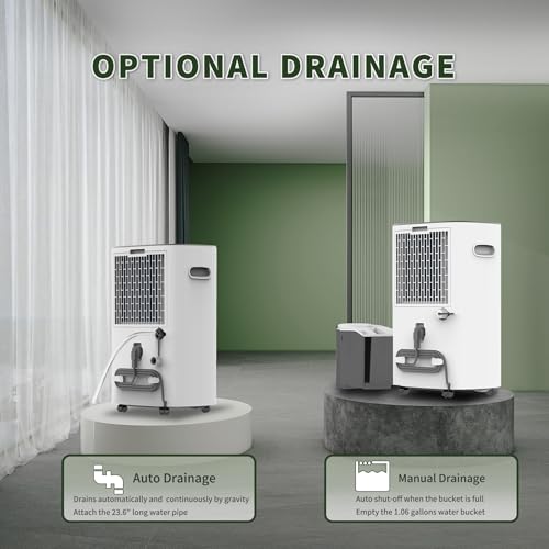 Image of Shinco 86 Pints Dehumidifier for Home and Basements, 5000 Sq.Ft Dehumidifiers with Drain Hose, Auto or Manual Drainage, Auto Defrost, Quietly Remove Moisture, Intelligent Humidity Control, 24HR Timer
