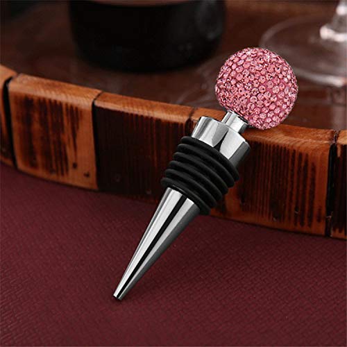 Rolha decorativa de vinho KKmoon, rolha de strass para vinho e garrafas de bebida reutilizável, tamp