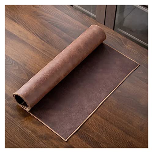 Chemin de table en cuir imperméable napperon marron et coussin de table - 2