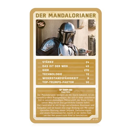 Top Trumps Collectables Star Wars Mandalorian Kartenspiel für Kinder & Erwachsene - Fanartikel Star Wars Mandalorian Edition Lernspiel - 2+ Spieler ab 12+ Jahre - Deutsch – Bild 7