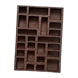 Zanthicia Expositor de Joyas en Miniatura de para Madera para decoración del hogar con múltiples Compartimentos para Anillos, Pulseras y Pendientes. Bandeja para exhibir Anillos,