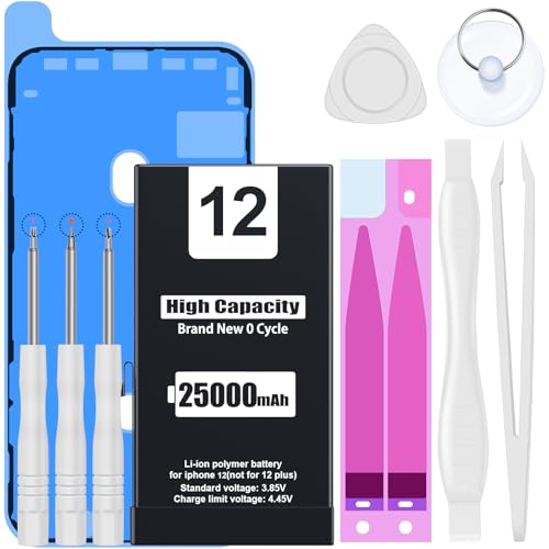 EMNT Battery for iPhone 12 and 12 pro Replacement (2024 New Version) (Model:A2403 A2404 A2172 A2402) High Capacity Than Others Replacement Battery with Complete Repair
