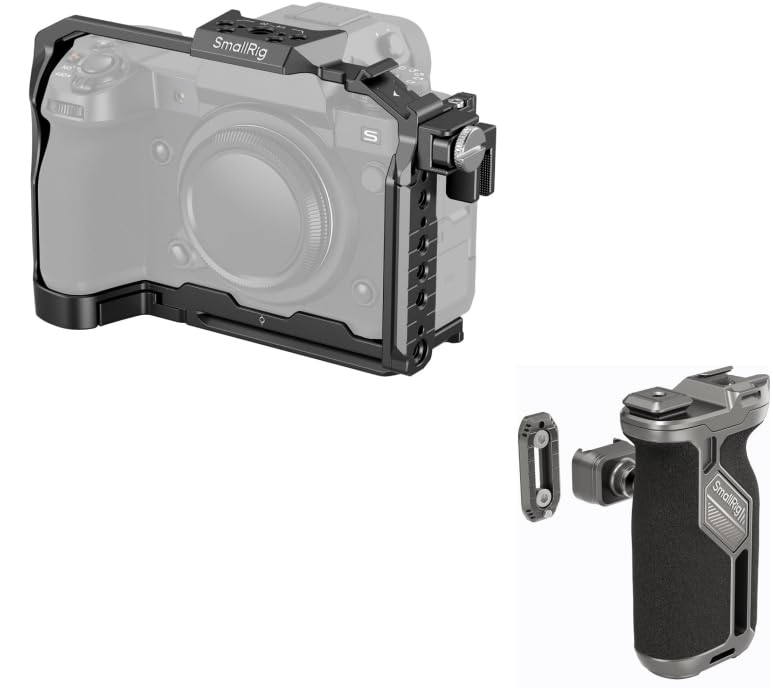 SmallRig X-H2 / X-H2S Camera Full Cage for FUJIFILM + Quick Release Rotating Side Handle with Integrated NATO Rail
