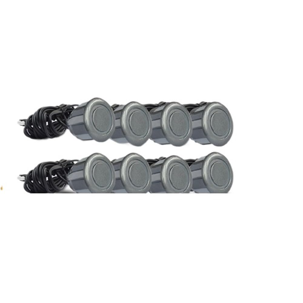 Sensori Rilevamento Distanza Kit Sensori di Parcheggio 4 6 8 Parktronic Retromarcia Anteriore e Posteriore Car up Radar Detector ing Assistenza Avviso Sonoro(Grey)