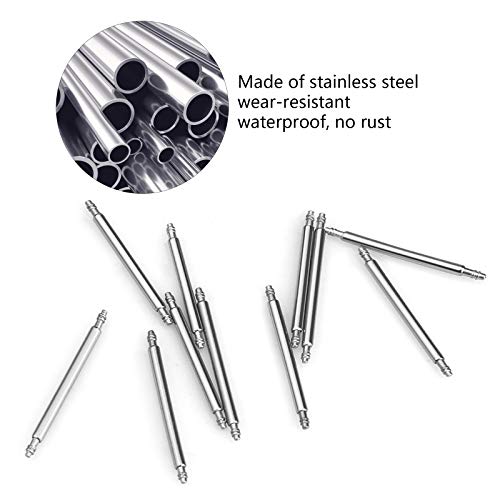 Watch Band Pins Kit -Watch Spring Bar Replacement-Bands Strap Removal Repair tool with 3 Extra Tips Pins & 32PCS Heavy Duty 316 Stainless Steel Watch Pin(18mm-24mm)