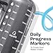 AQUAFIT 1 Gallon Water Bottle with Time Marker - Straw & Chug Lid - BPA Free Gym Water Bottle with Straw - Big Gallon Jug (Gray, 128 oz - 2 Lids)