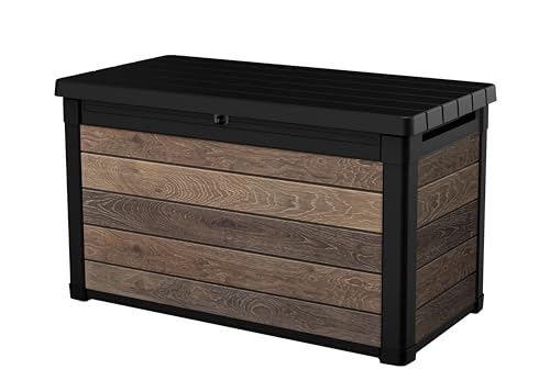 Keter Walnut 100 Gallon Resin Deck Box-Organization and Storage for