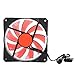 Ventola di raffreddamento CPU del computer, 1200 rpm Piccolo 3PIN + grande 4P LED Streamer Light Ventola di raffreddamento colorata per telaio da 12 cm con cuscinetti a pressione dell'acqua(Rosso)