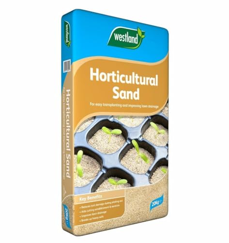 20kg Horticultural Sand Washed Lime Free Grit Sand for Soil Drainage Propagation & Rooting Ideal for Pots Beds Lawns & Garden Use