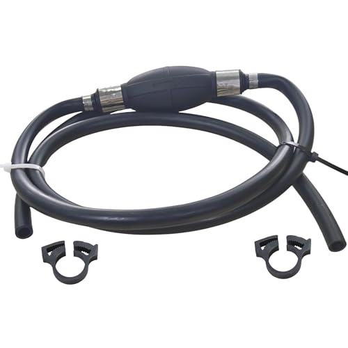 Image of 3 /8 Inch Marine Fuel Line with Primer Bulb for Yamaha Outboard Boat | Fits Boats RVs Tractors Caravans 10mm 3 /8 Marine Fuel Primer Bulb Hose Kit for Outboard Motor 2 Stroke 4 Stroke Fuel Line
