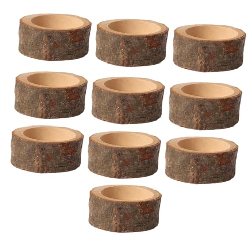 CORHAD 10 Cilindros De Madera para Centros De Mesa De Boda Velas Adornos para Sala De Portavelas Rústicos para Velas De Té Decoración De Boda Color Café