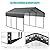 YOPTO 10x15 FT Metal Carport,Outdoor Garage with Enhanced Base and Galvanized Steel Roof,Heavy Duty Car Shelter w/Versatile Outdoor Space for Multiple Uses,Car,Boats,Truck,Black