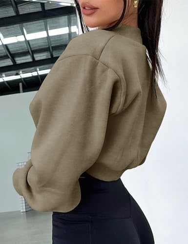 Image of Amarmia Women's Bolero Sweater Shrugs Y2K Open Front Workout Sweatshirt Long Sleeve Crop Tops