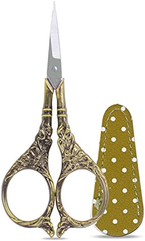 Sewing Scissors with Leather Scissor Cover 4.5 inch Embroidery Sc...