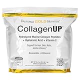 California Gold Nutrition CollagenUP, Hydrolyzed Marine Collagen Peptides with Hyaluronic Acid and Vitamin C, Unflavored, 2.2 lbs (1 kg)