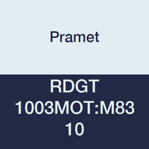 RDGT 1003MOT:M8310 Multi-Material (P10,K10,H15) Carbide Milling Insert, Positive Geometry Round, PVD, Black (Pack of 10)