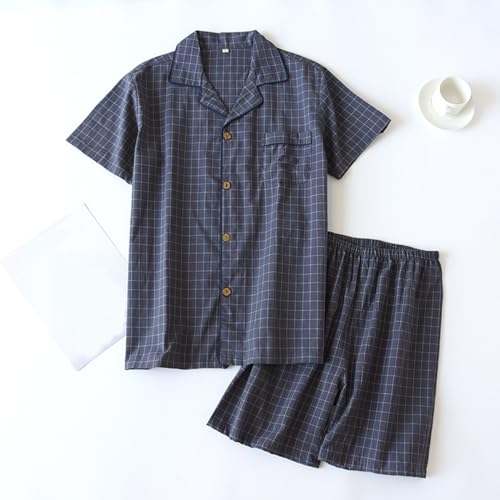 Pyjama quatre saisons homme anti-transpiration : ensemble doux boutonné