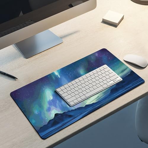 Mouse Pad RLDOBOFE blanco grande antideslizante 24x12 in miniatura 5
