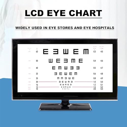 Image of Visual Acuity Chart, LCD Vision Chart with Remote Control, 300+ Visual Targets, 21.5-inch Large Screen Display, 1-6.5m Distance Adjustable, Can Be Placed /Wall Mounted
