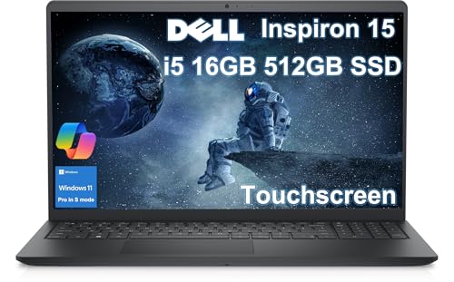 Dell Inspiron 15 タッチスクリーンノートパソコン (15.6インチ FHD LED、Intel 10-Core i5-1334U (> i7-1255U)、16GB RAM、512GB SSD)。ビジネス&ホーム用、高速充電、Inspiro