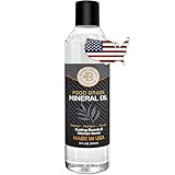 Mineral Oil for Wood Cutting Board - 8oz Food Grade Cutting Board Oil Butcher Block Conditioner, Food Safe Wood Oil for Bamboo, Teak, Countertops, Wooden Utensils, Knives, Meat Grinder, Soapstone