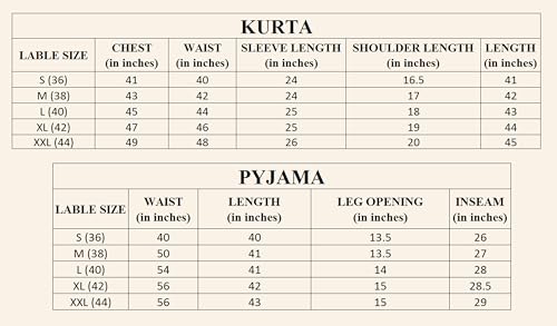 Image of KRAFT INDIA Men's Cotton Solid Kurta With Drawstring Pyjama Set