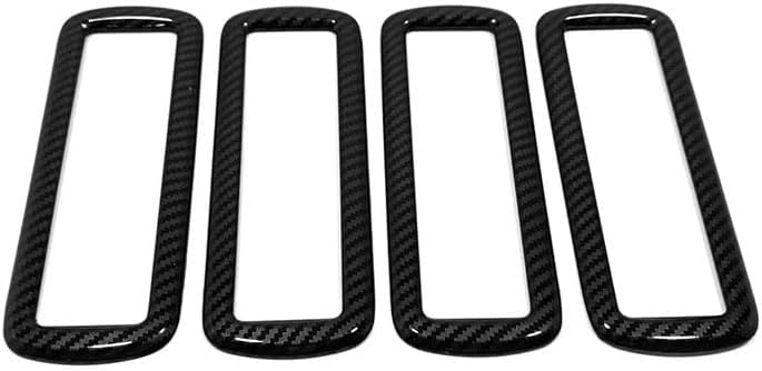 Roof Vent Trims Compatible with Toyota Sienna 2021 2022 2023 2024 Rear Upper Air Condition Vent Outlet Cover Trim Interior Car Accessories ABS 4PCS(Carbon Fiber Style)