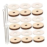 Gadpiparty 20 Juegos Accesorios para Juntas de Madera DIY Manualidades Juguetes muñecas Chicas fabricación de Animales de Peluche Oso articulación articulaciones muñeca Conjunta Bambú Plata