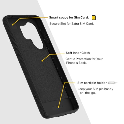 Image of Pikkme Back Cover for Vivo V60e 5G Camera Protection 3D Hexa Cube Design Silicone Protective Bumper Case (Black)