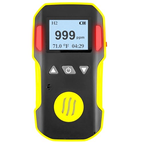 Hydrogen Gas Detector by FORENSICS | UK & USA Calibration Certificate | USB Recharge | Sound, Light and Vibration Alarms | 0-1000 ppm H2 Gas |