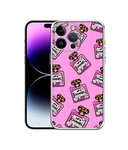 Image of Amazon Brand- Solimo Perfume Bottles Printed Silicon Soft TPU Back Case Cover Compatible for Apple iPhone 14 Pro Max