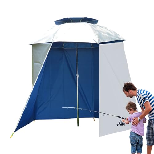 Nexusectar Strandzelt-Sonnenschutz, tragbarer Schattenschirm,Sonnenschirmüberdachung für den Außenbereich - UV-Schutz Angelschirm-Zubehör, halbrunder Angelschirm-Umrandungsstoff für, Terrasse,