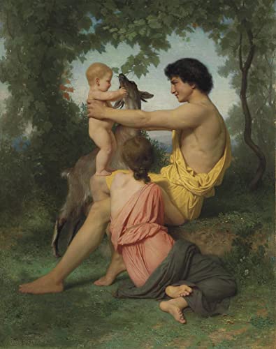 Tableau sur toile Le Premier Duel Bouguereau 58x90cm sans cadre decoration