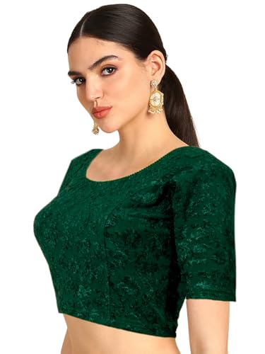 Image of Chandrakala Readymade Blouses for Women Sarees,Stretchable(B202-P)