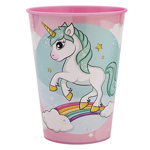 GOBELET RÉUTILISABLE POUR ENFANTS EN PLASTIQUE SANS BPA 260 ML | UNICORN RANGE, Blanc