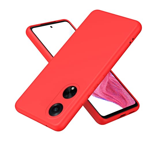 OQQPXIUY Funda de Silicona Compatible con OPPO A98 5G, Funda Protectora Ultrafina de Silicona líquida a Prueba de Golpes con Forro de Microfibra Suave antiarañazos, Compatible con OPPO A98 5G(Rosso)