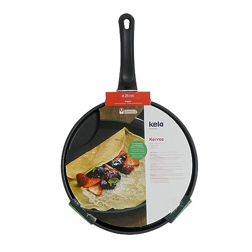 Foto von kela Crepe Pfanne 28 cm KERROS, Pfannkuchenpfanne Induktion, Aluguss keramisch beschichtet, Bakelit-Griff, Crepes Pfanne Induktion
