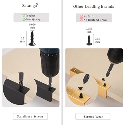 Satanga Edge Black Finger Pull For Cabinets Kitchen Concealed Drawer Pulls Aluminum Flat Hidden Back Mount Door Long Handle For Home 5 Pack Modern 11.81" Overall Length Easy Installation #TOP3