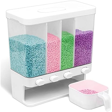 280 Oz Laundry Scent Beads Dispenser - Wall Mounted Dry Washing Powder Container, Food Dispenser, Suitable for Laundry Room Bath Kitchen Cover