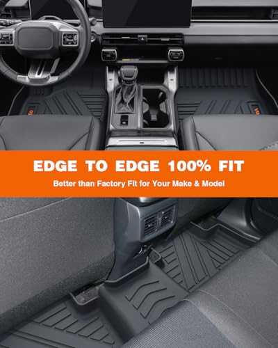 Image of Floor Mats & Cargo Liner for Ford Escape 2020-2025 2026 | Custom Fit TPE All Weather Floor Liners, Waterproof Heavy Duty Car Mats Full Set, Not Compatible with Hybrid Models