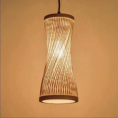 Lampe spirale suspension en osier tressé luminaire rotin