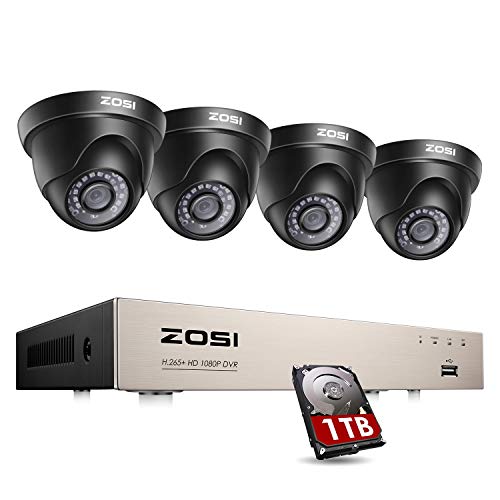 8CH 1080P H.265+ DVR Video Überwachungsset mit 1TB Festplatte und 4X Dome Überwachungskamera Sicherheitssystem