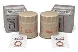 2 Pairs - OEM Engine Nissan Oil Filter 15208-65F0E with VOLKRA Drain Plug 11026-JA00A, Replacement