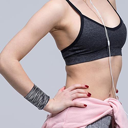 image for Sratte 8 Pairs Sports Wristband Non Slip Exercise Wrist Sweatband Cool