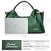 BOSTANTEN Genuine Leather Purses for Women Designer Handbags Crossbody Shoulder Bags Top Handle Satchel with Adjustable Strap (Dark green)