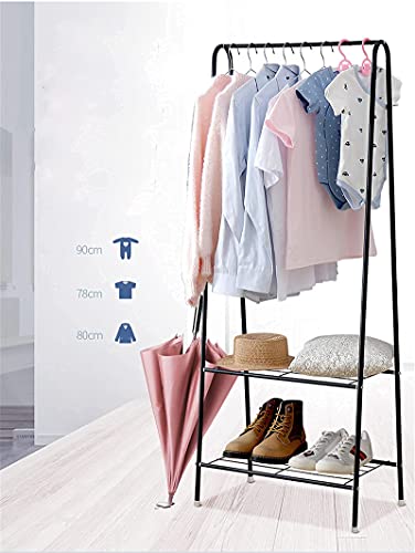Mivnue Clothes Garment Rack With Shelves, Heavy Duty Clothing Rack For Bedroom, Metal Clothes Rack For Hanger Clothes, Small Clothes Rack Black #TOP4