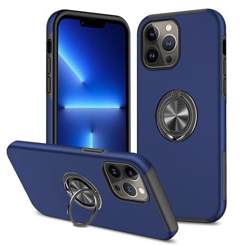 Coque iPhone 13 Pro antichoc militaire avec anneau rotatif et béquille